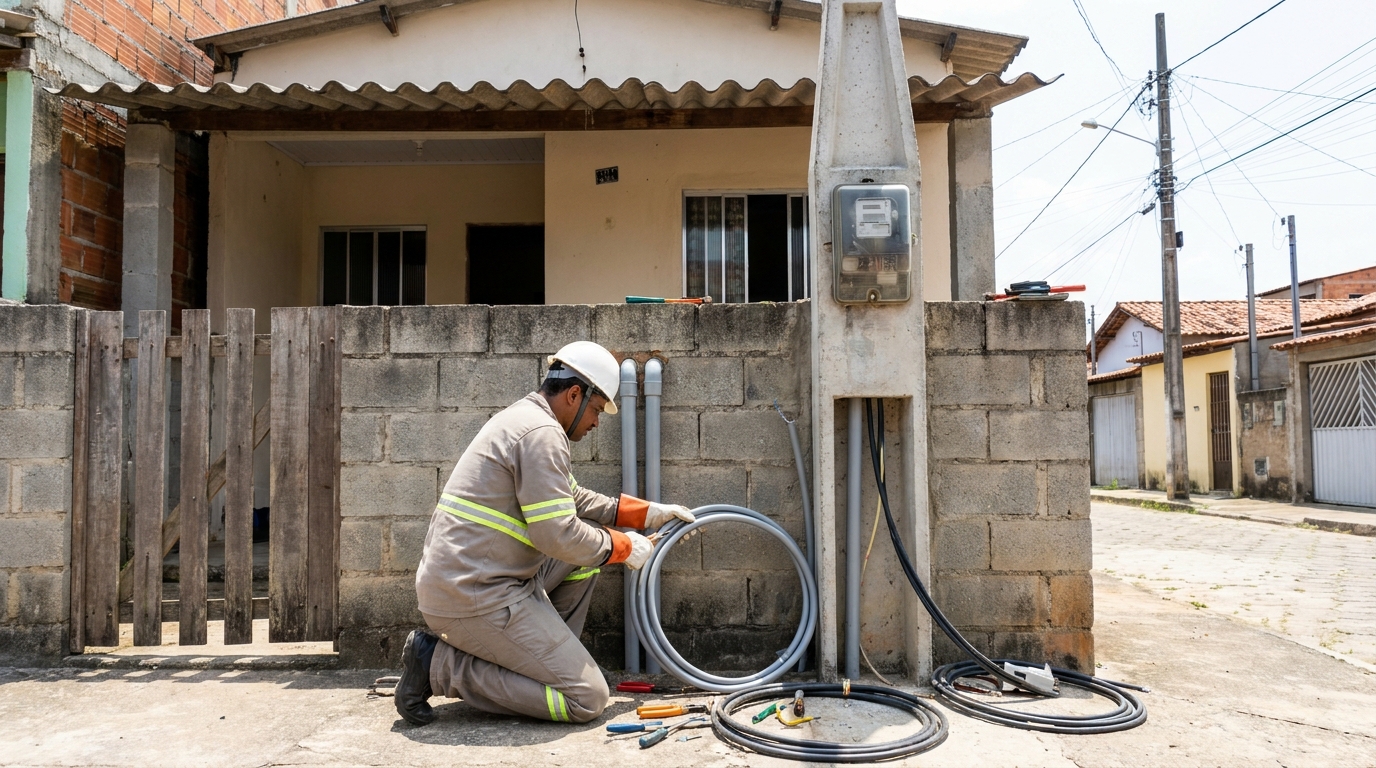Instalacao de padrao de energia residencial em Guarulhos‑SP