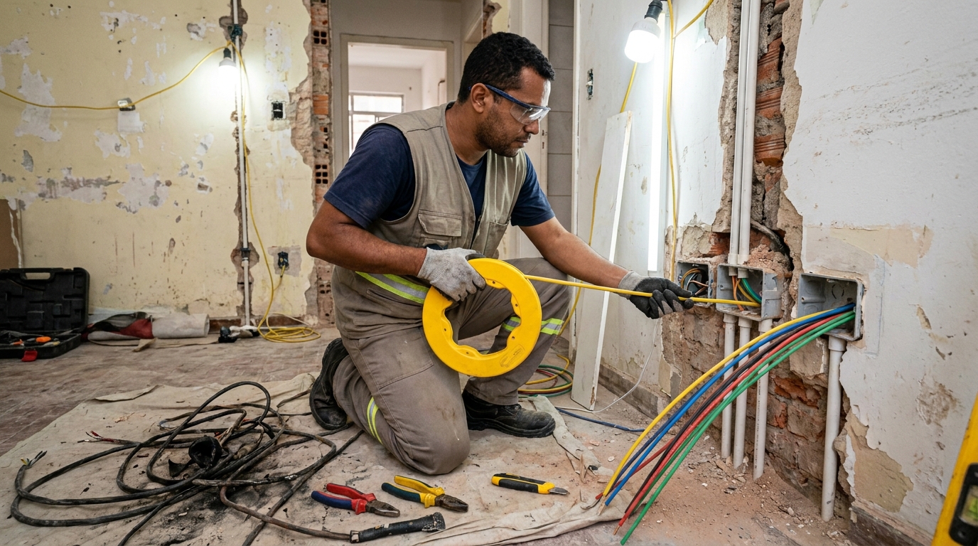 Troca de fiacao eletrica profissional em Guarulhos‑SP